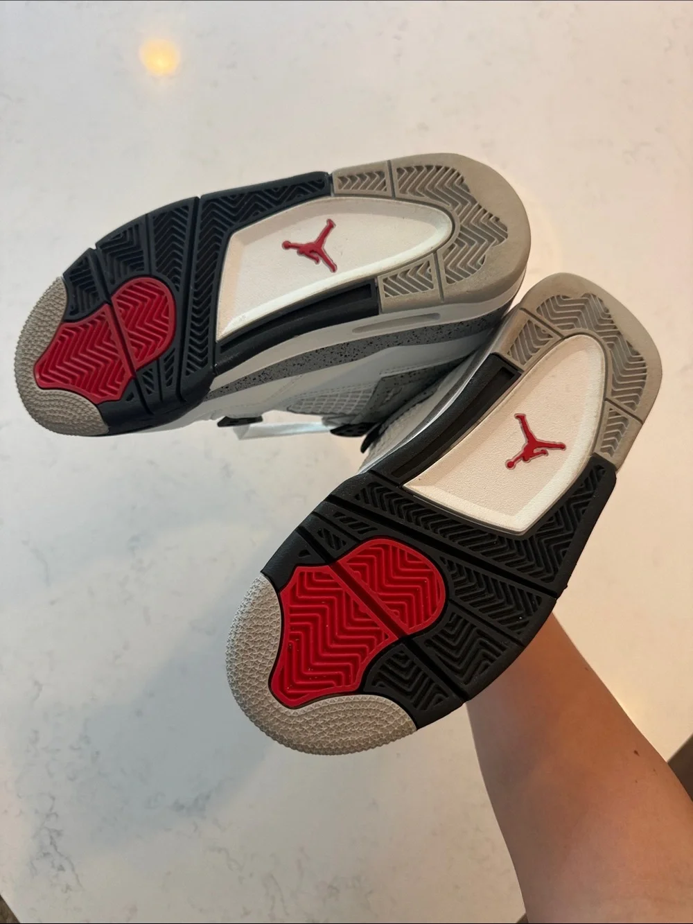Jordan Kids White and Red Retro Basketball Sneakers